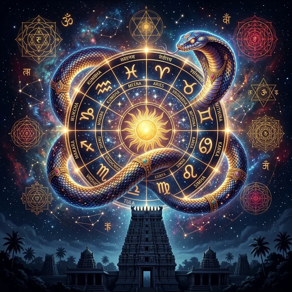 Kala Sarpa Dosham - Planets Trapped inside Rahu Kethu Axis Guide
