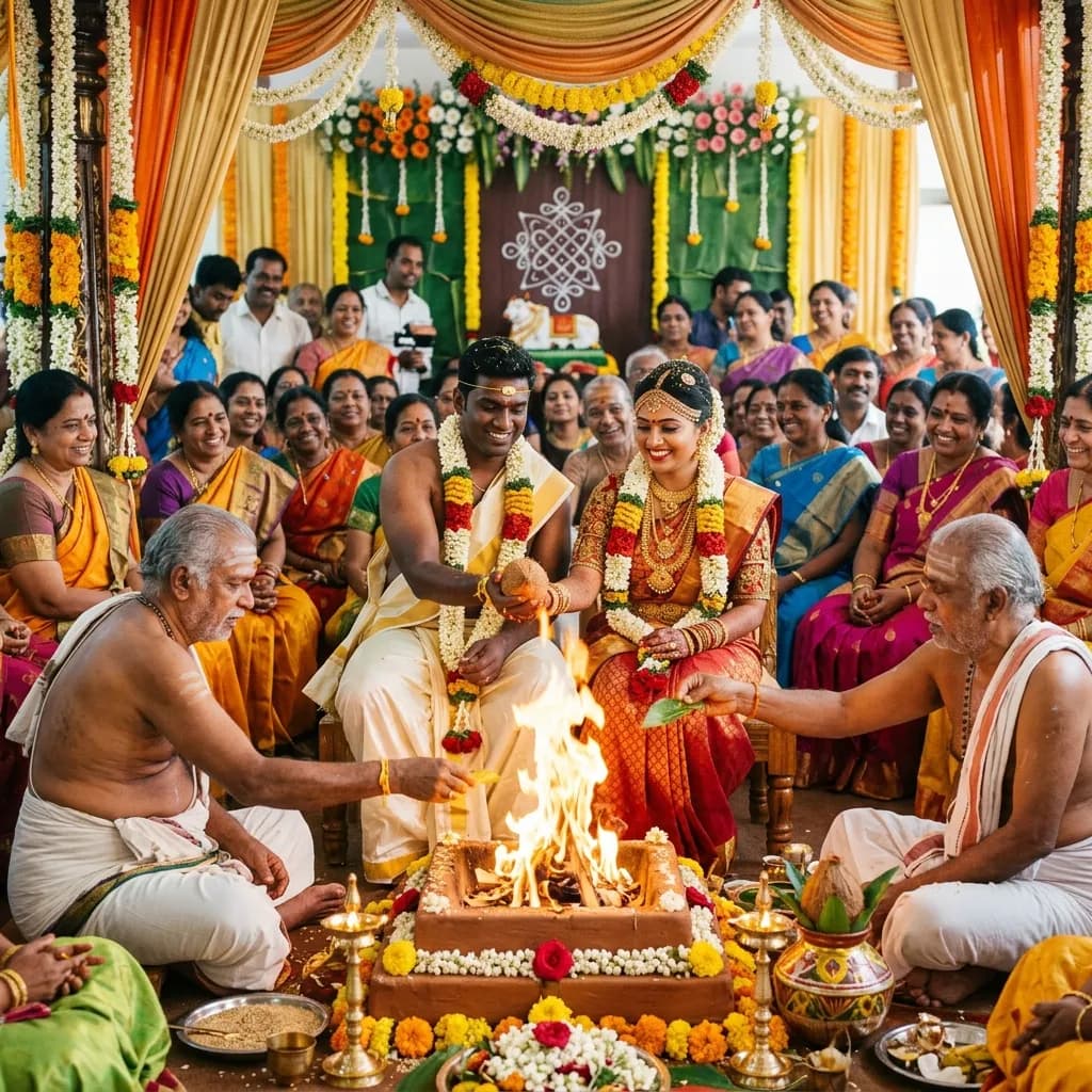 thirumanam rituals in a traditional wedding